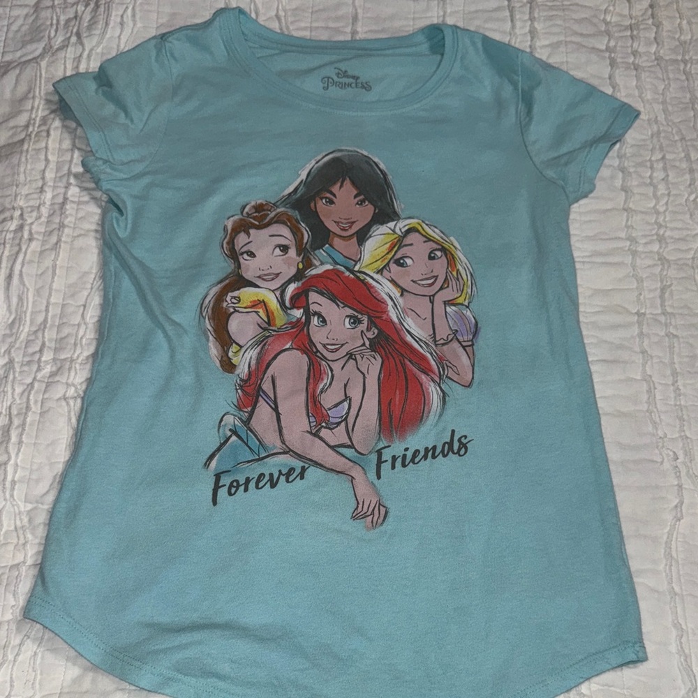 Disney Princesses Girl’s Aqua T-Shirt